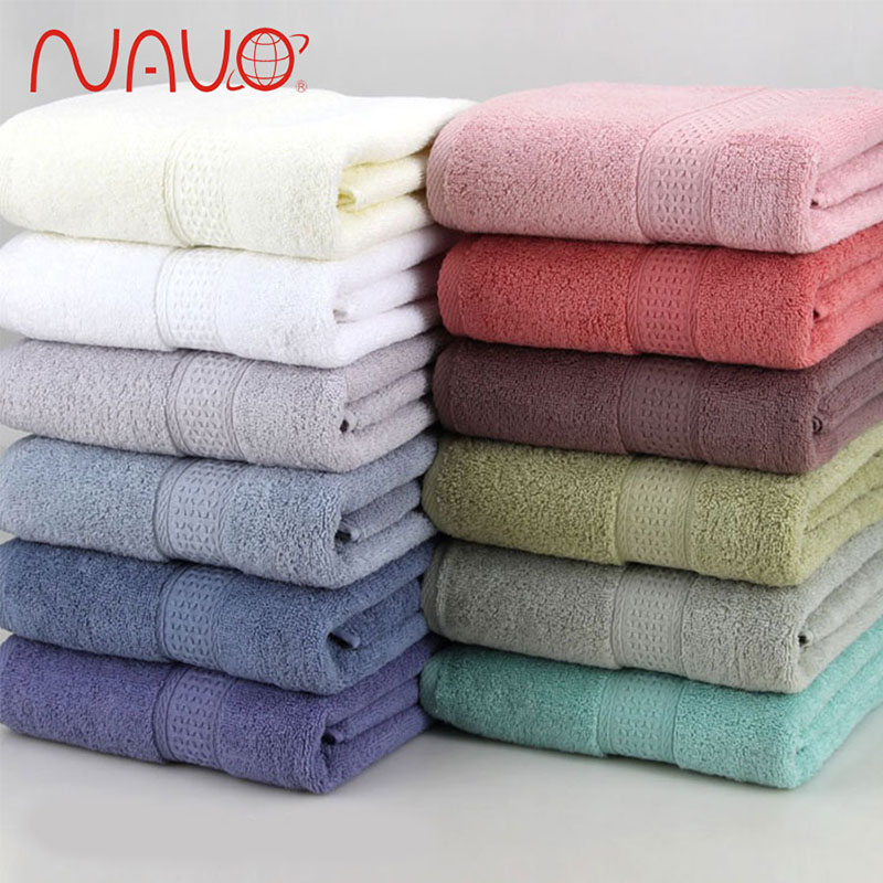Khăn tắm 70×140 màu logo 100% cotton 610GSM